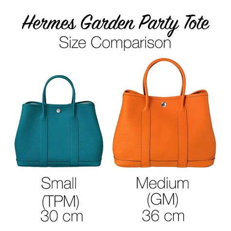 hermes garden party tote sizes